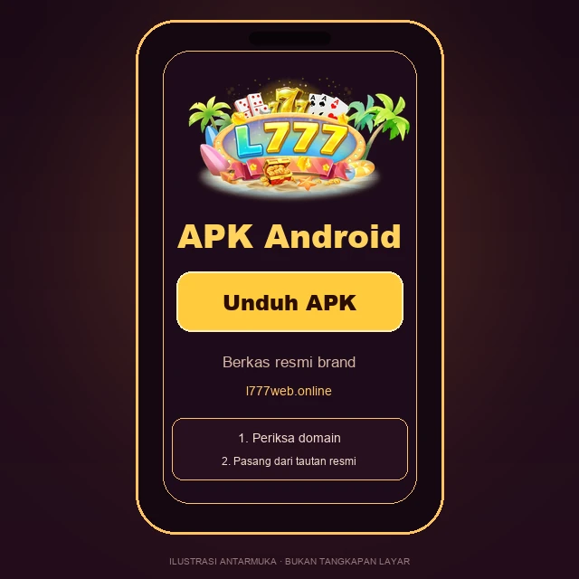 Ilustrasi kartu antarmuka APK L777 dengan tombol Unduh APK (bukan tangkapan layar permainan)